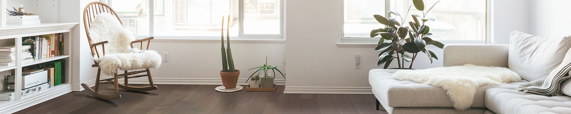 Bright Living Room with brown hardwood floor from BOOTH FLOORING INC in Tolland, CT